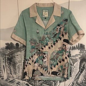 Tombolo Le Sirenuse Silk Blend Button-Down Shirt - S